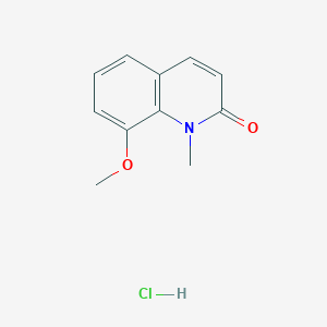molecular formula C11H12ClNO2 B3138724 8-methoxy-1-methylquinolin-2(1H)-one hydrochloride CAS No. 467447-30-9