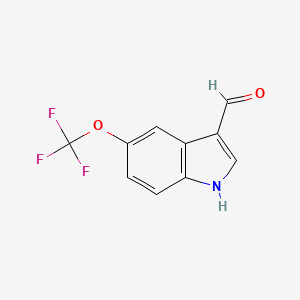 molecular formula C10H6F3NO2 B3138729 5-(trifluoromethoxy)-1H-indole-3-carbaldehyde CAS No. 467452-00-2