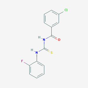3-chloro-N-[(2-fluorophenyl)carbamothioyl]benzamide