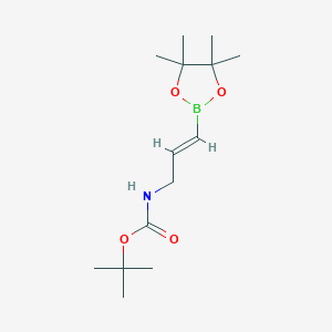 molecular formula C14H26BNO4 B3138736 (E)-叔丁基(3-(4,4,5,5-四甲基-1,3,2-二氧杂硼环-2-基)烯丙基)氨基甲酸酯 CAS No. 468060-28-8