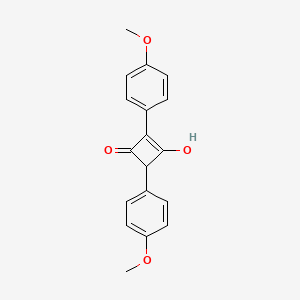 molecular formula C18H16O4 B3138747 3-Hydroxy-2,4-bis(4-methoxyphenyl)cyclobut-2-en-1-one CAS No. 4683-21-0