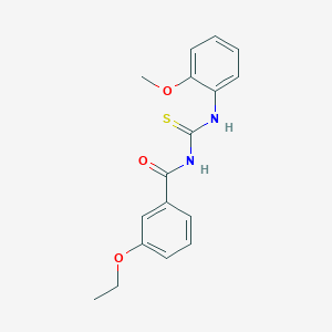 molecular formula C17H18N2O3S B313875 3-ethoxy-N-[(2-methoxyphenyl)carbamothioyl]benzamide 