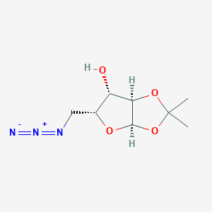 molecular formula C8H13N3O4 B3138783 (3aR,5R,6S,6aR)-5-(azidomethyl)-2,2-dimethyl-tetrahydro-2H-furo[2,3-d][1,3]dioxol-6-ol CAS No. 4711-03-9