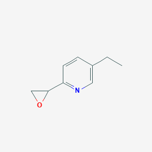 molecular formula C9H11NO B3138789 5-乙基-2-(环氧乙烷-2-基)吡啶 CAS No. 471295-97-3