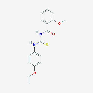 molecular formula C17H18N2O3S B313879 N-[(4-ethoxyphenyl)carbamothioyl]-2-methoxybenzamide 