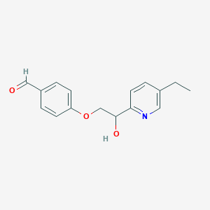 molecular formula C16H17NO3 B3138795 4-(2-(5-Ethylpyridin-2-yl)-2-hydroxyethoxy)benzaldehyde CAS No. 471295-98-4