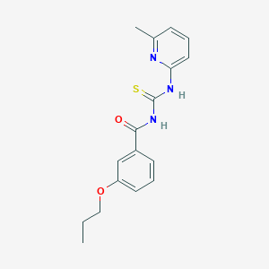 molecular formula C17H19N3O2S B313882 N-[(6-methylpyridin-2-yl)carbamothioyl]-3-propoxybenzamide 