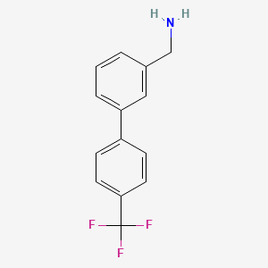 molecular formula C14H12F3N B3138829 (4'-Trifluoromethyl-biphenyl-3-yl)methylamine CAS No. 472964-40-2