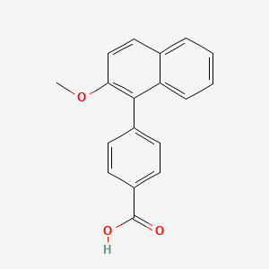 molecular formula C18H14O3 B3138844 4-(2-Methoxynaphthalen-1-YL)benzoic acid CAS No. 473264-23-2