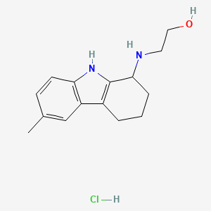 molecular formula C15H21ClN2O B3138846 2-[(6-甲基-2,3,4,9-四氢-1H-咔唑-1-基)氨基]乙醇盐酸盐 CAS No. 473266-73-8