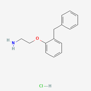 molecular formula C15H18ClNO B3138853 [2-(2-benzylphenoxy)ethyl]amine hydrochloride CAS No. 473391-30-9