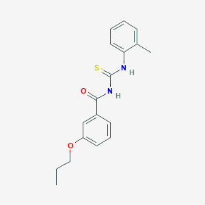 molecular formula C18H20N2O2S B313886 N-[(2-methylphenyl)carbamothioyl]-3-propoxybenzamide 