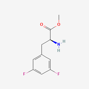 molecular formula C10H11F2NO2 B3138898 甲基 (2S)-2-氨基-3-(3,5-二氟苯基)丙酸酯 CAS No. 473567-59-8