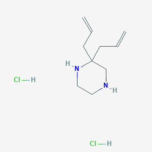molecular formula C10H20Cl2N2 B3138900 2,2-Diallylpiperazine dihydrochloride CAS No. 473573-81-8