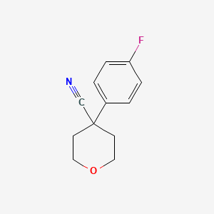 molecular formula C12H12FNO B3138909 4-(4-氟苯基)四氢-2H-吡喃-4-腈 CAS No. 473706-10-4