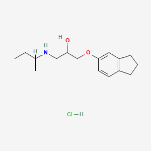molecular formula C16H26ClNO2 B3138923 盐酸1-(叔丁氨基)-3-(2,3-二氢-1H-茚满-5-氧基)-2-丙醇 CAS No. 474092-48-3