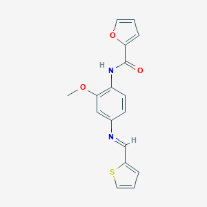molecular formula C17H14N2O3S B313898 N-{2-methoxy-4-[(2-thienylmethylene)amino]phenyl}-2-furamide 