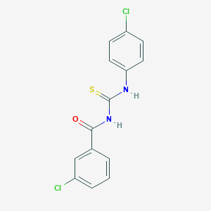 molecular formula C14H10Cl2N2OS B313900 3-chloro-N-[(4-chlorophenyl)carbamothioyl]benzamide 