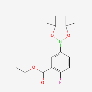 Benzoic acid, 2-fluoro-5-(4,4,5,5-tetramethyl-1,3,2-dioxaborolan-2-yl)-, ethyl ester