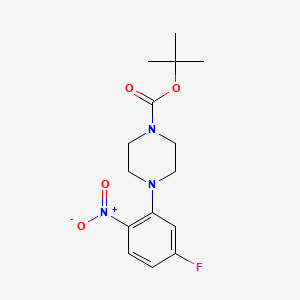 molecular formula C15H20FN3O4 B3139046 tert-Butyl 4-(5-Fluoro-2-nitrophenyl)piperazine-1-carboxylate CAS No. 475279-74-4