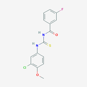 N-[(3-chloro-4-methoxyphenyl)carbamothioyl]-3-fluorobenzamide