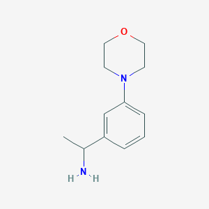 molecular formula C12H18N2O B3139123 1-(3-吗啉苯基)乙胺 CAS No. 477312-45-1