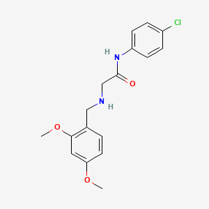 molecular formula C17H19ClN2O3 B3139126 N-(4-chlorophenyl)-2-[(2,4-dimethoxybenzyl)amino]acetamide CAS No. 477320-06-2