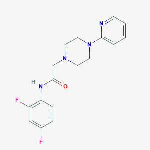 molecular formula C17H18F2N4O B3139129 N-(2,4-difluorophenyl)-2-(4-pyridin-2-ylpiperazin-1-yl)acetamide CAS No. 477320-15-3