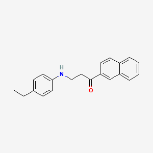 molecular formula C21H21NO B3139130 3-(4-Ethylanilino)-1-(2-naphthyl)-1-propanone CAS No. 477320-43-7