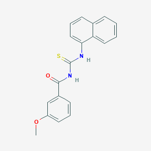 molecular formula C19H16N2O2S B313915 3-methoxy-N-(naphthalen-1-ylcarbamothioyl)benzamide 