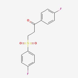 1-(4-Fluorophenyl)-3-[(4-fluorophenyl)sulfonyl]-1-propanone