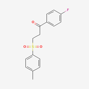molecular formula C16H15FO3S B3139162 1-(4-Fluorophenyl)-3-[(4-methylphenyl)sulfonyl]-1-propanone CAS No. 477334-53-5