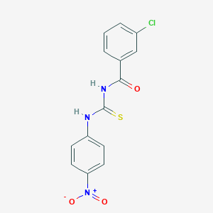 molecular formula C14H10ClN3O3S B313917 3-chloro-N-[(4-nitrophenyl)carbamothioyl]benzamide 