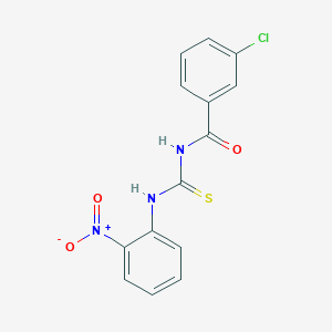 molecular formula C14H10ClN3O3S B313918 3-chloro-N-[(2-nitrophenyl)carbamothioyl]benzamide 