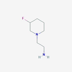 molecular formula C7H15FN2 B3139180 2-(3-Fluoropiperidin-1-yl)ethanamine CAS No. 477577-23-4