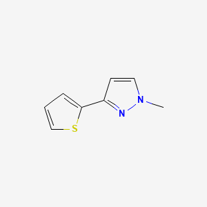 molecular formula C8H8N2S B3139195 1-methyl-3-(2-thienyl)-1H-pyrazole CAS No. 477708-76-2