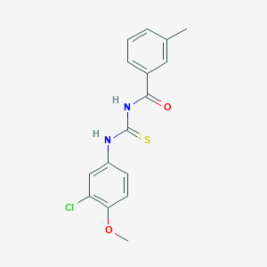molecular formula C16H15ClN2O2S B313922 N-(3-chloro-4-methoxyphenyl)-N'-(3-methylbenzoyl)thiourea 