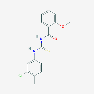 molecular formula C16H15ClN2O2S B313923 N-(3-chloro-4-methylphenyl)-N'-(2-methoxybenzoyl)thiourea 