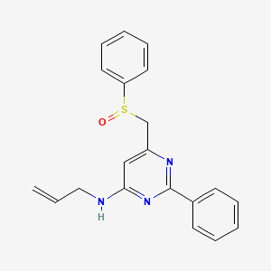 N-Allyl-2-phenyl-6-((phenylsulfinyl)methyl)-4-pyrimidinamine