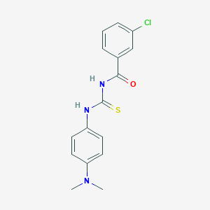 molecular formula C16H16ClN3OS B313926 3-chloro-N-{[4-(dimethylamino)phenyl]carbamothioyl}benzamide 