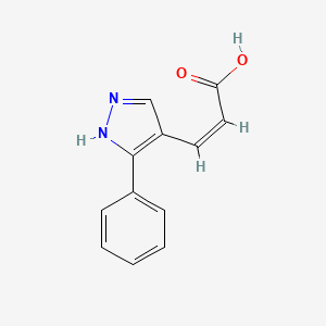 (2Z)-3-(3-phenyl-1H-pyrazol-4-yl)prop-2-enoic acid