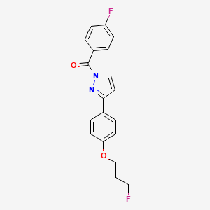 (4-fluorophenyl){3-[4-(3-fluoropropoxy)phenyl]-1H-pyrazol-1-yl}methanone