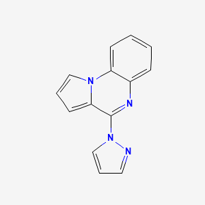 molecular formula C14H10N4 B3139315 4-(1H-pyrazol-1-yl)pyrrolo[1,2-a]quinoxaline CAS No. 477711-98-1