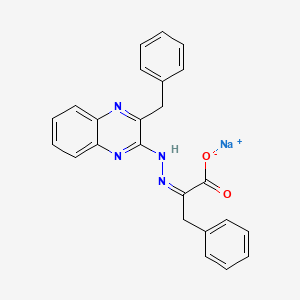 sodium 2-[(Z)-2-(3-benzyl-2-quinoxalinyl)hydrazono]-3-phenylpropanoate
