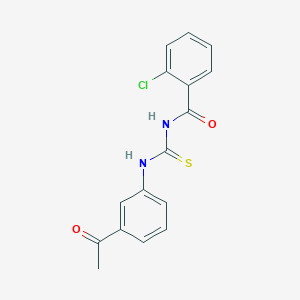 molecular formula C16H13ClN2O2S B313933 N-[(3-acetylphenyl)carbamothioyl]-2-chlorobenzamide 