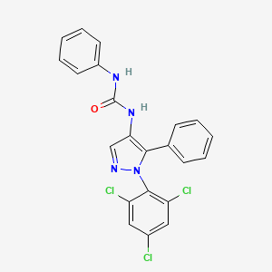 N-phenyl-N'-[5-phenyl-1-(2,4,6-trichlorophenyl)-1H-pyrazol-4-yl]urea