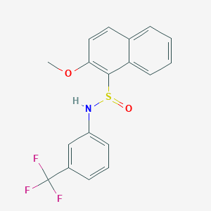 2-methoxy-N-[3-(trifluoromethyl)phenyl]-1-naphthalenesulfinamide