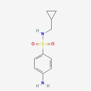 molecular formula C10H14N2O2S B3139378 4-amino-N-(cyclopropylmethyl)benzenesulfonamide CAS No. 477723-17-4