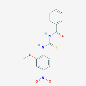 molecular formula C15H13N3O4S B313939 N-[(2-methoxy-4-nitrophenyl)carbamothioyl]benzamide 