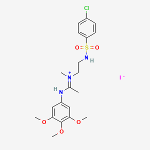 N-{(Z)-1-[(2-{[(4-chlorophenyl)sulfonyl]amino}ethyl)(methyl)amino]ethylidene}-3,4,5-trimethoxybenzenaminium iodide